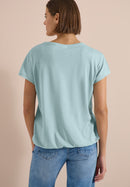 NOS Solid Lace Shoulder T-Shirt - Crystal Mint