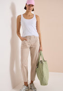 Barrel Papertouch Trousers - Cashmere Beige