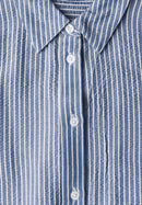 Seersucker Short Blouse - Blouse Blue