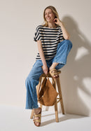 Striped Structure T-Shirt - Light Alabaster White