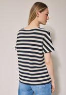 Striped Structure T-Shirt - Light Alabaster White