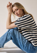 Striped Structure T-Shirt - Light Alabaster White