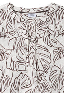 TOS Print Tunic Blouse - Light Alabaster White