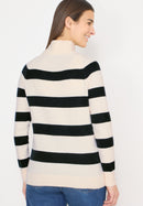 Striped 1/2 Zip Jumper - Universal Blue