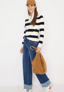 Striped 1/2 Zip Jumper - Universal Blue