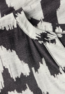 Printed Split Neck Dress - Volcanic Grey