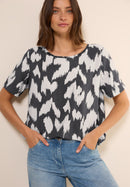Print Blouse - Volcanic Grey