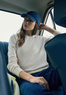 Kickstripe Round Neck Jumper - Pearl Beige Melange