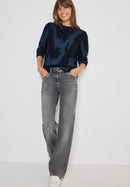 AOP Round Neck Pullover - Urban Dark Blue