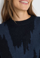 AOP Round Neck Pullover - Urban Dark Blue