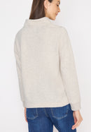 Funnelneck Sweatshirt - Oat Milk Beige Melange