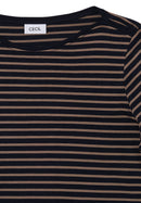 Basic Stripe Boatneck T-shirt - Urban Dark Blue Cocoa Taupe