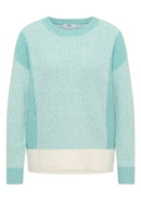 Cosy Mouliné Round Neck Jumper - Light Foam Blue
