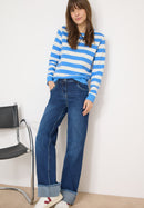 Striped Sweatshirt - Fountain Blue
