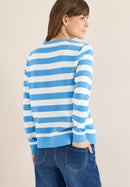 Striped Sweatshirt - Fountain Blue