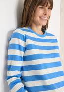 Striped Sweatshirt - Fountain Blue