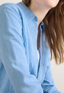 Seersucker Stripe Blouse - Fountain Blue