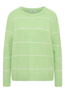 Stucture stripe Pullover - Bamboo Green Melange