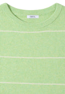 Stucture stripe Pullover - Bamboo Green Melange