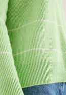 Stucture stripe Pullover - Bamboo Green Melange