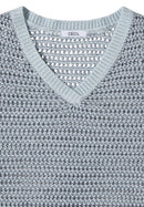 Structured Fancy Yarn Mix Knit - Diamond Blue