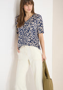 Print V-Veck Tunic - Sporty Denim Blue