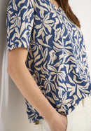Print V-Veck Tunic - Sporty Denim Blue