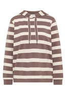 Striped T-Shirt Hoody - Urban Taupe