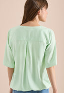 Printed Stripe Blouse - Juicy Lime