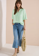 Printed Stripe Blouse - Juicy Lime