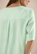 Printed Stripe Blouse - Juicy Lime