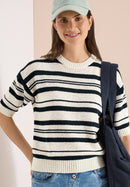 Striped Tapeyarn Pullover - Palm Breeze Green