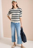 Striped Tapeyarn Pullover - Palm Breeze Green