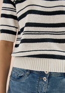 Striped Tapeyarn Pullover - Palm Breeze Green