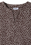 Minimal Print Blouse - Brown Cacao
