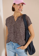 Minimal Print Blouse - Brown Cacao