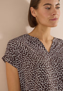 Minimal Print Blouse - Brown Cacao