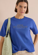 Embroidered Sweatshirt - Deep River Blue