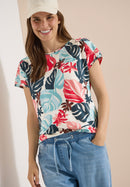TOS AOP Print Mix T-Shirt - Light Alabaster White