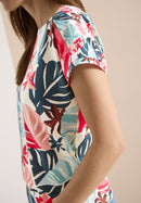 TOS AOP Print Mix T-Shirt - Light Alabaster White