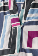 Multicolor Light Cotton Blouse - Light Alabaster White