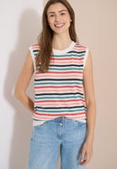 Striped knit Top - Raw Sand Beige