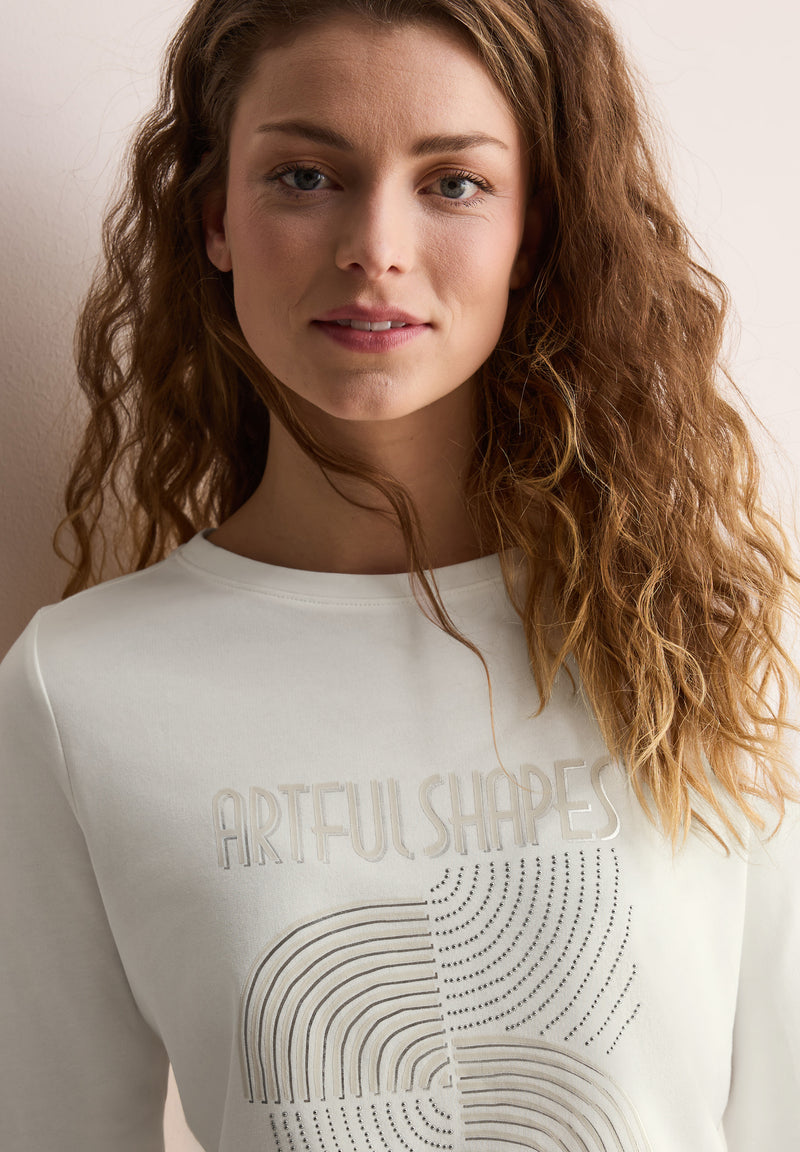 Artful Shades T-Shirt - Vanilla White