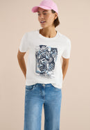 Big Leaves FP T-Shirt - Vanilla White
