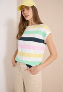 Multistripe T-Shirt - Vanilla White