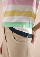 Multistripe T-Shirt - Vanilla White