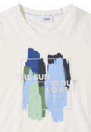Multicolour Front Print T-Shirt - Vanilla White