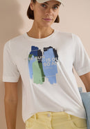 Multicolour Front Print T-Shirt - Vanilla White