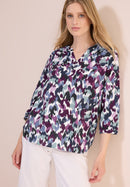 Printed Light Cotton Blouse - Vanilla White