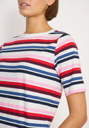 Multi Striped Slubyarn Shirt - Universal Blue
